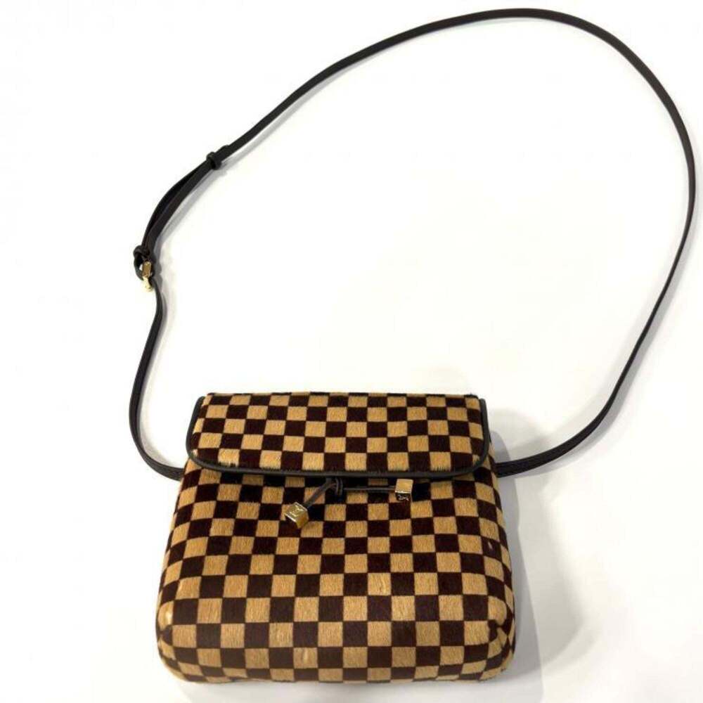 LOUIS VUITTON Authentic Brown Damier Leather Shoulder Bag - Picture 1 of 12
